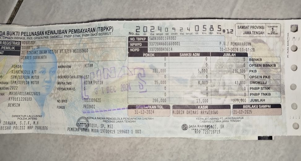 Baru Tau! STNK Kini Dapat Diperpanjang Hingga Setahun Sebelum Jatuh Tempo