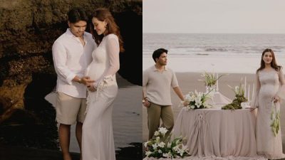 7 Foto Maternity Aaliyah Massaid di Pantai: Keindahannya Memukau!