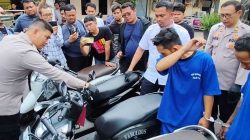 Dua Pria Buat Polres Cirebon Seperti Showroom Motor Bekas, Honda Scooter Berbaris Rapi