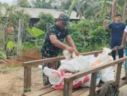 Satgas TMMD dan Warga Sama-sama Bekerja Mengangkat Material Batu dan Pasir di Desa Talio Satgas TMMD dan Warga Sama-sama Bekerja Mengangkat Material Batu dan Pasir di Desa Talio