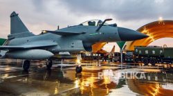 Jet Tempur J-10CE Menarik Perhatian Pengunjung di Pameran Dirgantara Langkawi
