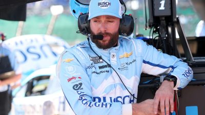 Ross Chastain Leads Coke 600 Practice but Crashes After Cutting a Tire