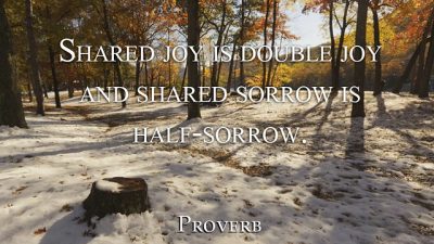 Joy Emerges from Sorrow