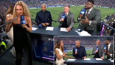 Kate Abdo subbed off during CBS Sports’ Champions League final show