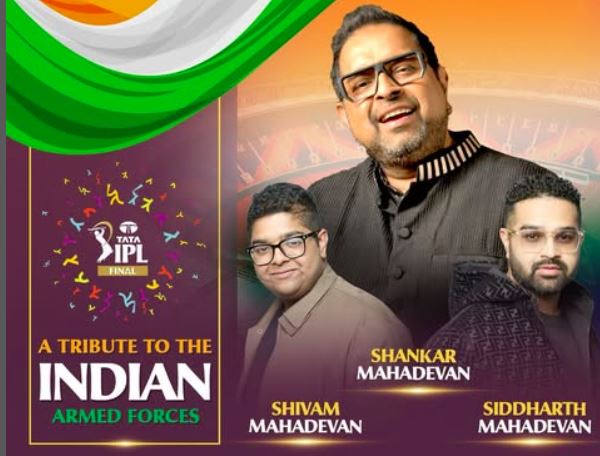 IPL Final: Shankar Mahadevan Honors Indian Armed Forces With Sons at Closing Ceremony