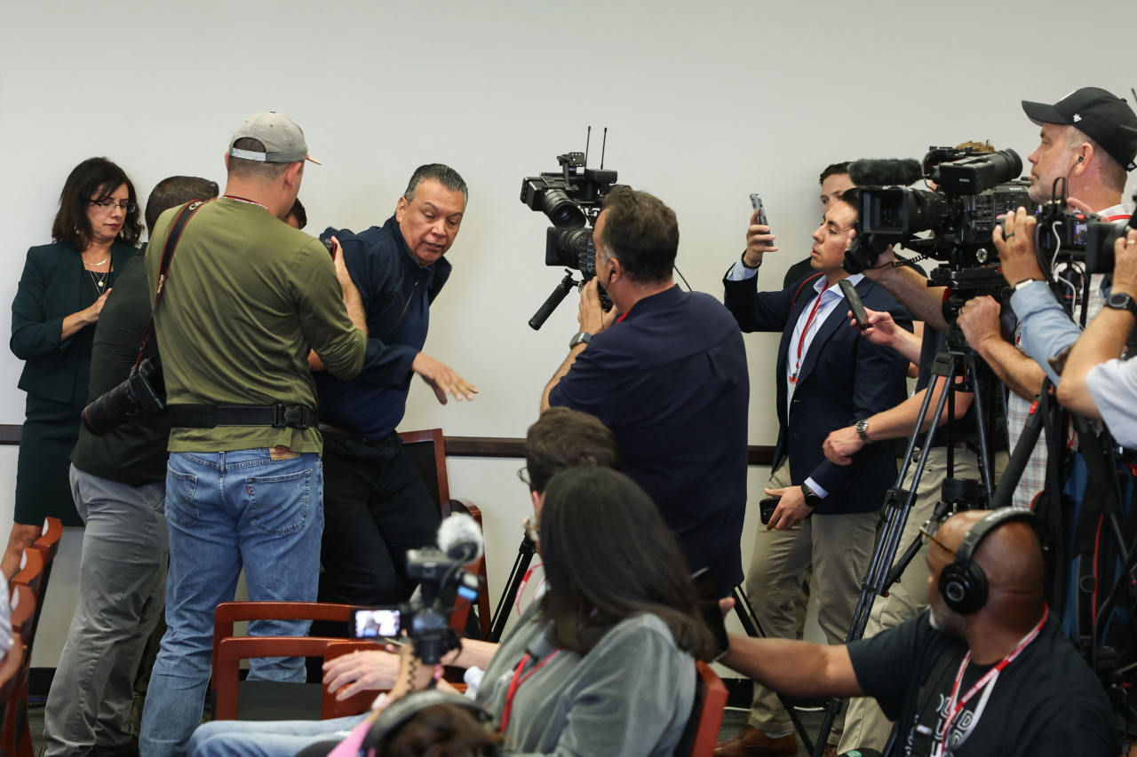 California Senator Ejected from Press Conference on Protests