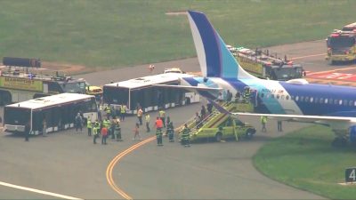 JetBlue Flight Veers Off Runway Onto Grass After Landing at Boston’s Logan Airport