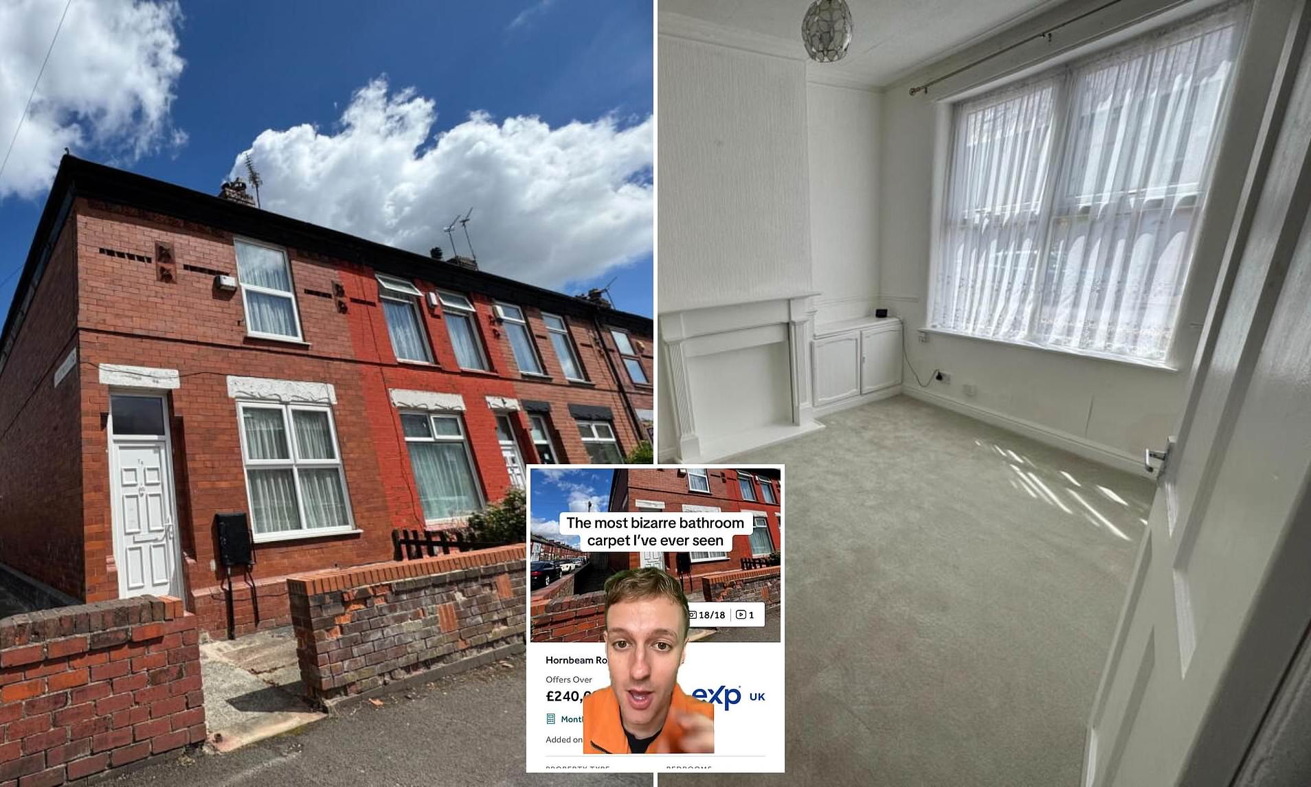 Bizarre Bathroom Feature: Two-Bedroom House on Sale for £240k