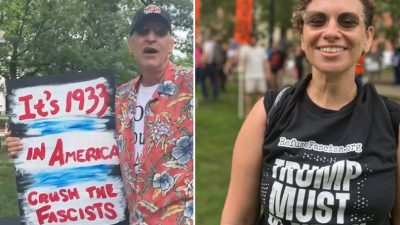 Angry Protesters in DC Flood Streets, Draw Parallels Between Trump’s Military Parade and Historical Nazi Ceremonies