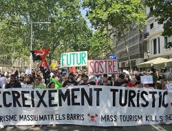 Crowd Rallies in Barcelona Against Overtourism in Southern Europe Crowd Rallies in Barcelona Against Overtourism in Southern Europe