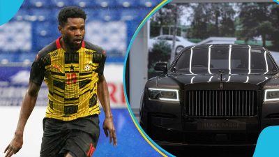 Watch: Black Stars’ Benjamin Tetteh Gleams in Style with Luxurious Black Rolls-Royce in Accra