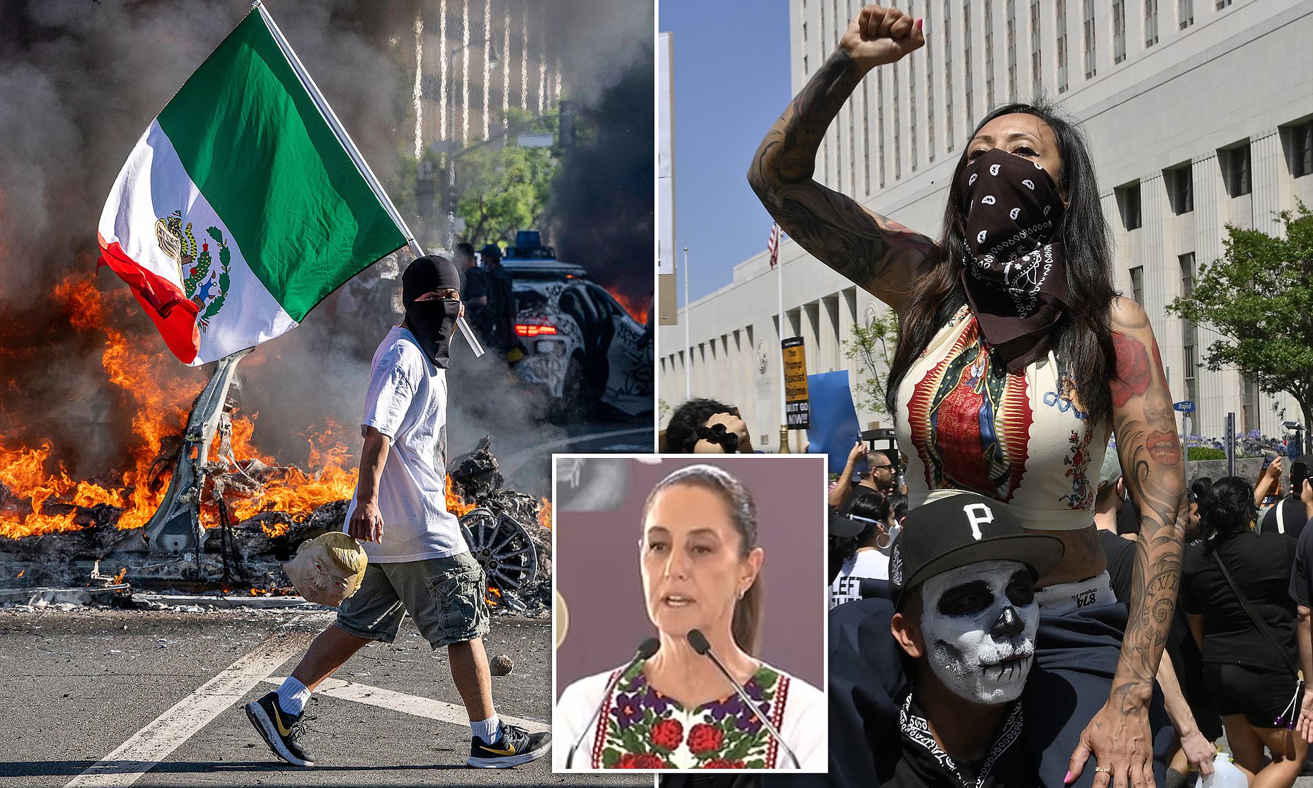 Mexican President Calls Migrants ‘Heroes’ Amid Violent LA Riots