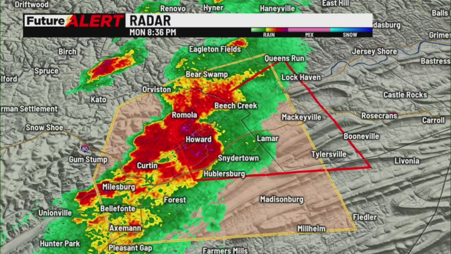 NWS Lifts Tornado Warning for Central Pennsylvania