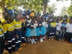 Newmont Foundation Gifts 5,000 in Sanitary Pads to School Girls