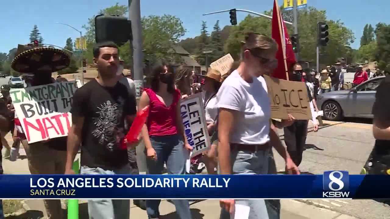 Protesters Unite at UC Santa Cruz: Demanding End to ICE Arrests and Military Deployment
