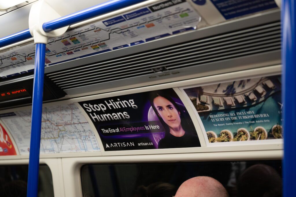 AI Firm’s ‘Hire Only Robots’ Ad Shocks London Commuters