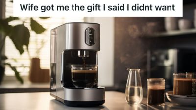 Man Forbidden to Ask for a Coffee Maker Gets an Unexpected Surprise From His Wife