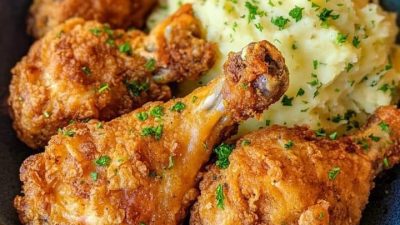 Crispy Fried Chicken Legs & Creamy Mashed Potatoes: A Classic Combo