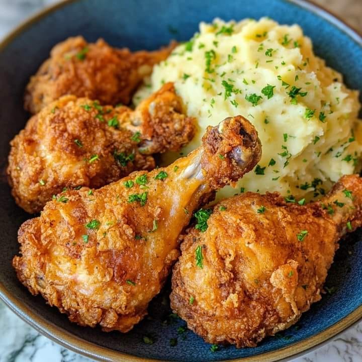 Crispy Fried Chicken Legs & Creamy Mashed Potatoes: A Classic Combo