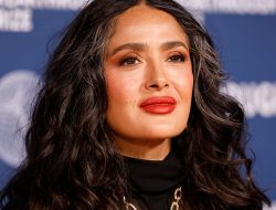 Salma Hayek dazzles in chic pantsuit at stepson’s graduation