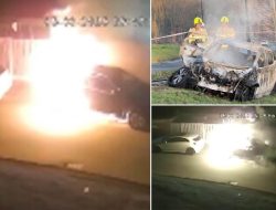 Electric Mercedes Explodes for Suspected Battery Issue, Damaging Two Other Cars – International Edition (English) Electric Mercedes Explodes for Suspected Battery Issue, Damaging Two Other Cars – International Edition (English)