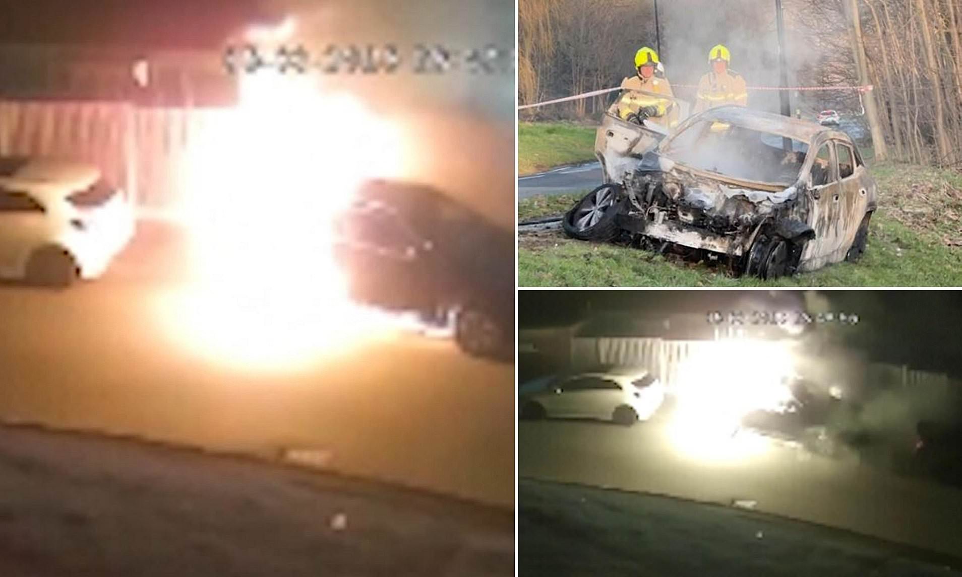 Electric Mercedes Explodes for Suspected Battery Issue, Damaging Two Other Cars – International Edition (English)