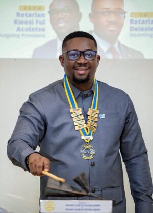 Rotary Club of Accra-Legon Swears in Delasie Dogbey as Its 12th President