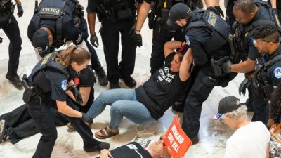 Protestors Detained Inside the Russell Senate Office Building