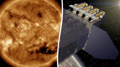 Smiling Sun Graces the Cosmos in This Stunning Image