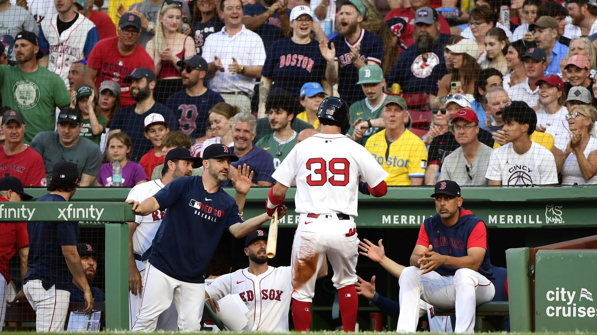 Red Sox Dominate Early, Cruise to 13-6 Victory Over Reds