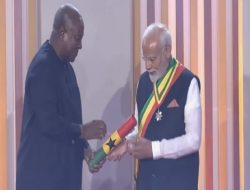 **Captivating Rephrased Title:**
*PM Modi Hails Ghana’s Top Honor as a ‘Proud Moment’ for 1.4 Billion Indians* **Captivating Rephrased Title:**
*PM Modi Hails Ghana’s Top Honor as a ‘Proud Moment’ for 1.4 Billion Indians*