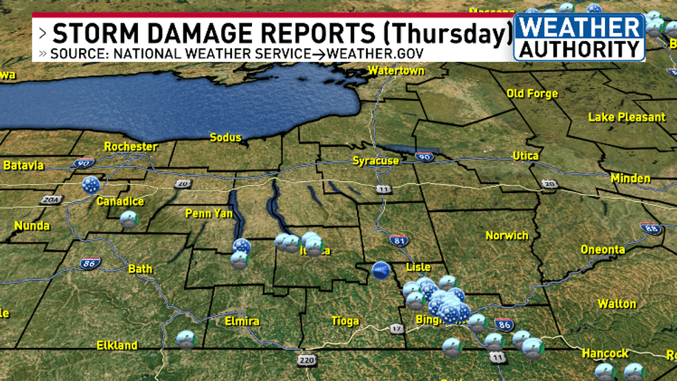 Severe Thunderstorms Slam CNY, Leaving Damage in Their Wake