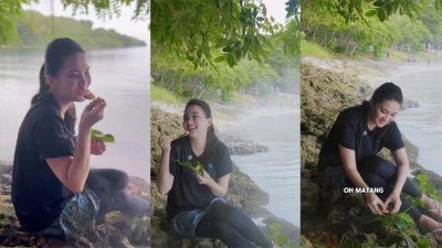 Serunya Sherly Laos Rebus Telur di Pantai Air Panas Tawa Halsel: Gubernur Malut Terkesan dengan Aksi ‘Survival’ di Hutan
