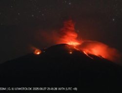 Gunung Ile Lewotolok Meletus 7 Kali Sehari, Gemuruh Dahsyat Terdengar Gunung Ile Lewotolok Meletus 7 Kali Sehari, Gemuruh Dahsyat Terdengar