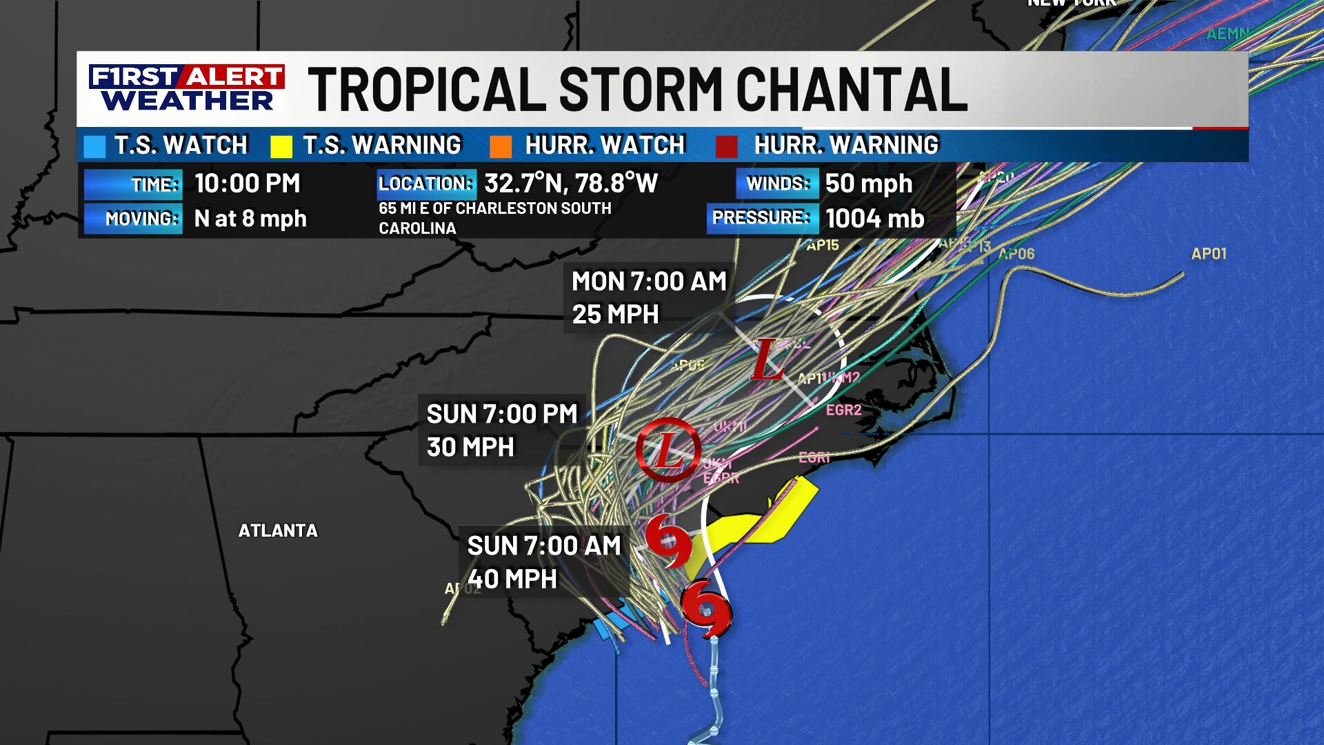 Tropical Storm Chantal to Hit Carolinas Sunday Morning