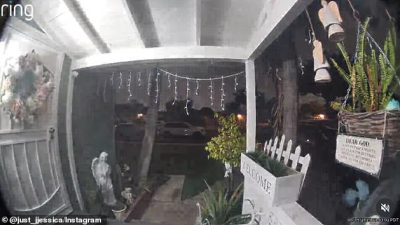 Strange creature spotted on doorbell camera raises alien visitor concerns