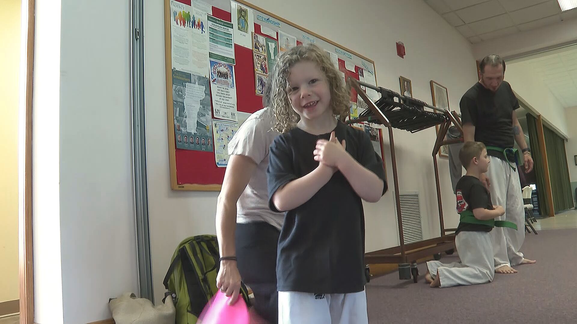4-Year-Old VT Girl Brings More Than Skill to Taekwondo Class