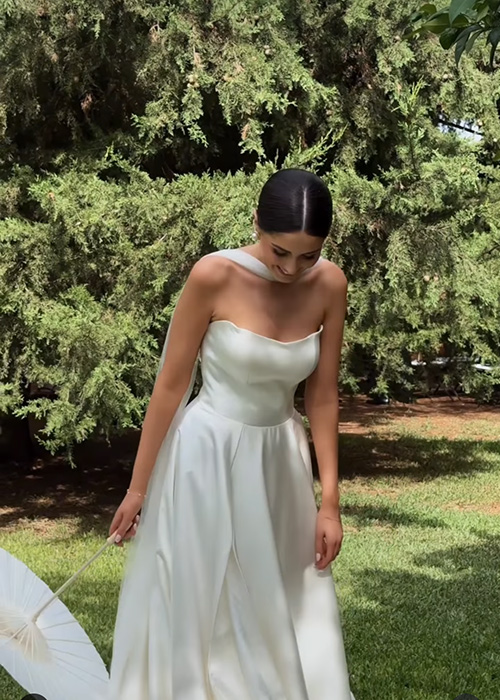 Irish influencer Jessie Willis shines with timeless bridal elegance in Mallorca
