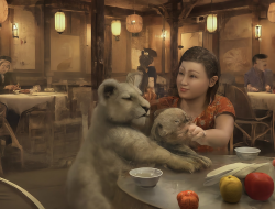 PETA Condemns Lion Cub Cuddles at Chinese Restaurant in India PETA Condemns Lion Cub Cuddles at Chinese Restaurant in India