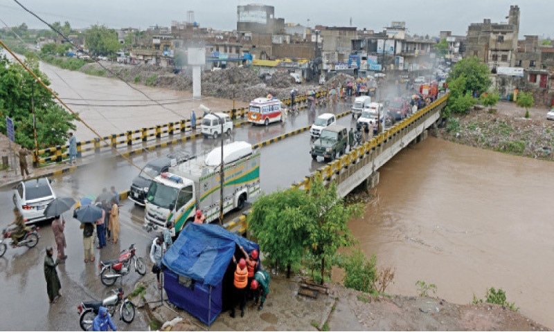 Heavy Rains Trigger Floods as Nullah Leh Swells in Rawalpindi
