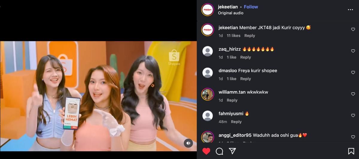 Jingle MV JKT48 X Shopee: Hemat dan Menghibur!