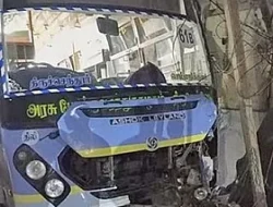 TNSTC Bus Driver Dies Mid-Drive, Vehicle Crashes Into Pole