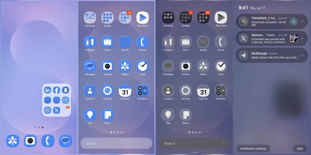After Mocking Apple, Samsung Imitates Glass-Like UI — Simple to Install