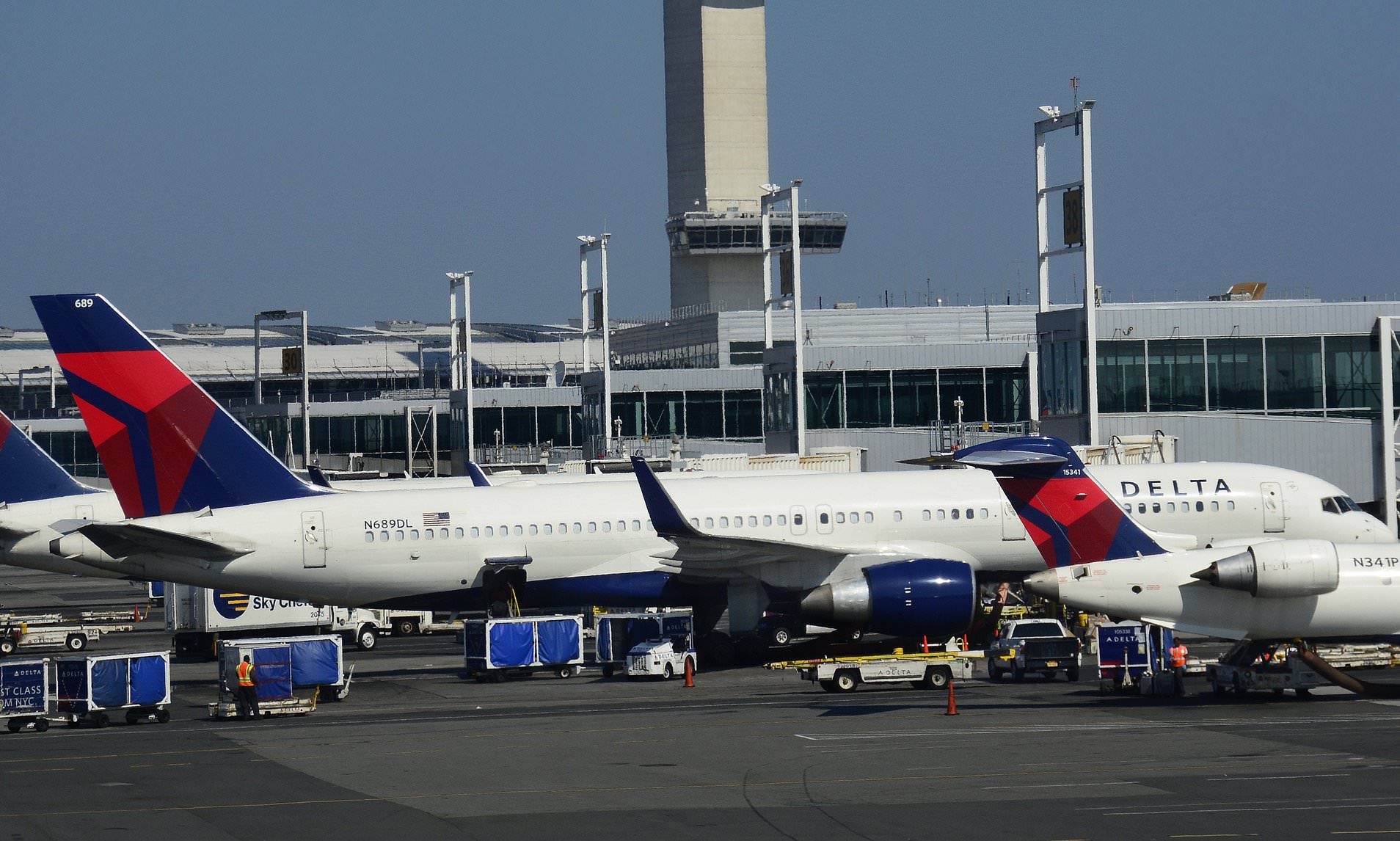 Delta flight causes chaos and ground stop after landing at JFK