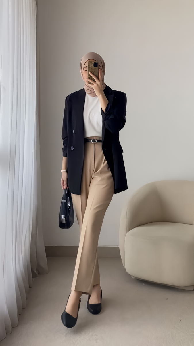 6 Gaya OOTD Celana Ankle Hijab untuk Keseharian