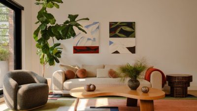 Designer Transforms Blank Canvas Brooklyn Townhouse into Vibrant Mid-Century Family Escape