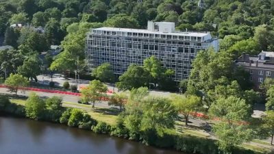 Neighbors Watch Cambridge Condo Demolition Progress