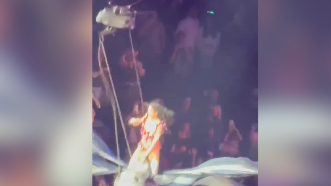 Katy Perry Almost Falls into Audience as Prop Fails at Chase Center