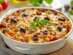 Mediterranean Pasta Bake with Fresh Mozzarella: A Taste of Vacation