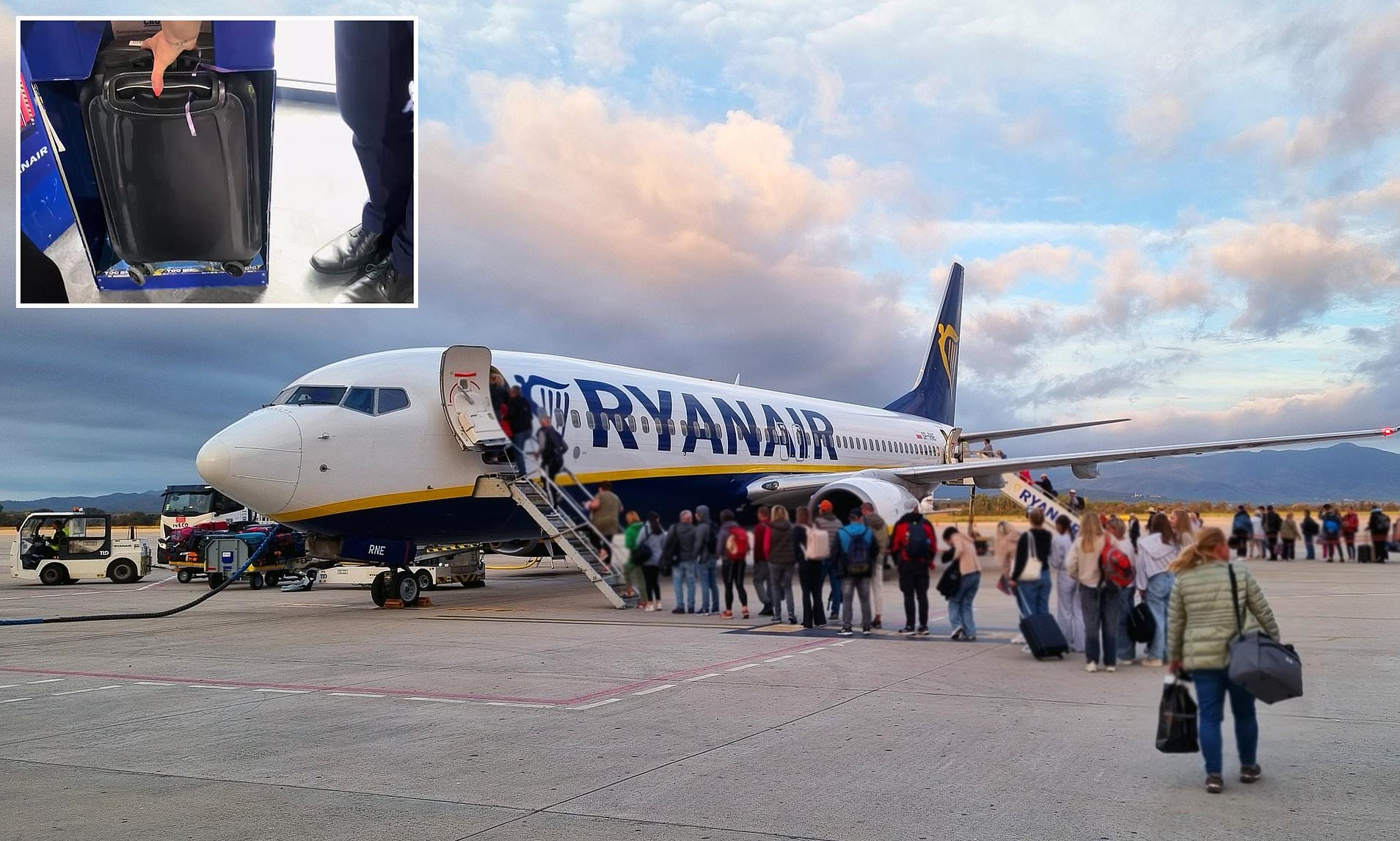 Ryanair bonuses to catch passengers with oversized cabin bags